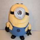 Despicable Me 2 Minion Made Stuart 16" Plush Backpack Toy One Eye Gru Zip Pocket