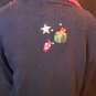 Heirloom Collectibles Black UGLY CHRISTMAS HOLIDAY SANTAS KNIT SWEATER WOMEN LG