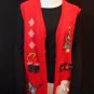 Basic Editions RED UGLY CHRISTMAS HOLIDAY SANTA TREE SWEATER VEST WOMEN Plus-2X