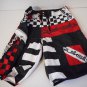 Quiksilver Men's Black Red White geo Board Shorts waist sz 33-34"