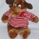 VTG Moostletoe & Littletow Moose 1992 Stuffed Animal Christmas Plush Stripes