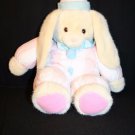 Dakin The Fraser Bunny Rabbit Plush 18" blue stripes pink hat stuffed animal