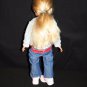 FCM 1996 18" Doll Blonde hair Blue Eyes Jeans Cami & Sweater Tennis Shoes