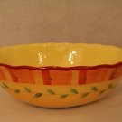 Pfaltzgraff Napoli Oval Vegetable Scalloped Serving Yellow Orange Bowl Red Tulip