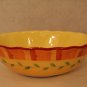 Pfaltzgraff Napoli Oval Vegetable Scalloped Serving Yellow Orange Bowl Red Tulip