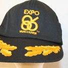WORLD EXPO 1986 VANCOUVER Black Gold Leaf Dad Trucker snapback Mesh cap hat VTG