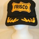 FRISCO Railroad Black Embroidered Gold Leaf Dad Trucker snapback Mesh cap hat
