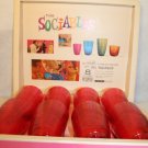 VTG Lenox Ware The Sociables Collectible MCM Venetian Red 16 oz 8 Glass Tumblers
