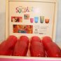 VTG Lenox Ware The Sociables Collectible MCM Venetian Red 16 oz 8 Glass Tumblers