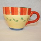 Pfaltzgraff Napoli 2011 XL Mug Orange Yellow Green Blue hand painted vine leaf