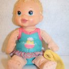 Hasbro Baby Alive Splash N Giggle Bath Tub Time Blonde Doll w/washcloth