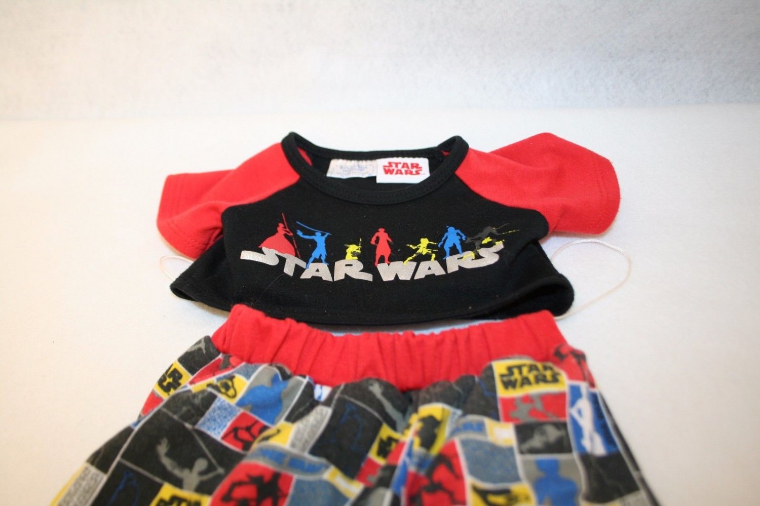 Build a Bear Workshop BABW Star Wars PJ pajamas plush outfit Jedi Red Black Blue