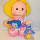 Fisher Price Sara Lynn Hug Me Little People Giggle Friends Plush Doll Bluebird