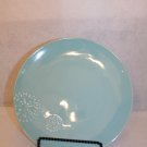 Double Nice Co Aqua Turquoise Blue Raised Flower Dinner 11" Plate Replacement