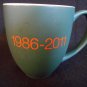 OPRAH 25th Anniversary Green/Orange COFFEE TEA SHAVING MUG 1986-2011 RARE