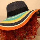 Kate Spade NY WOMEN FLOPPY Aqua Navy Orange Green Tan wide brim sun hat