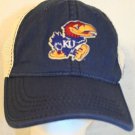 Zephyr K U Jayhawks embroider logo Snapback Blue White Mesh Trucker Dad Cap Hat