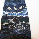 Visions by Oscardo Tarak Designs Waterfowl Duck Blue Green 100% Silk neck tie