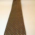 Edward's Ltd Switzerland Black Silver Gold Squares 4" Silk Men's neck tie yApre