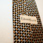 Edward's Ltd Switzerland Black Silver Gold Squares 4" Silk Men's neck tie yApre