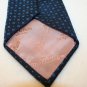 Aquascutum London Dk Lt Blue X Cross White dot Geometric 4" Silk Men's neck tie