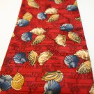 Kieselstein-Cord Seashell 100% silk necktie Red Blue Gray Tan Made in Italy