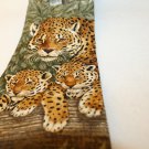 Endangered Species Jaguar Jungle Mom & cubs VTG Marc Dennis 1995 Silk necktie