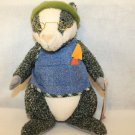 Hallmark Crayola Storybook Friends Brad Badger w/tags & eyeglasses 14" plush
