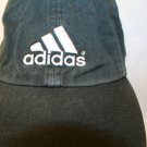 Adidas Black White 3-stripe embroidered Logo Strapback Cap Hat distressed