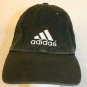 Adidas Black White 3-stripe embroidered Logo Strapback Cap Hat distressed