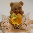 Bear on a Rolling Pin yellow flower 3D Refrigerator Magnet Garden Mom Mother Day