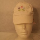 KidConnection Baby White Pink Aqua Purple Floral Cap Sunhat Adj Flap 0-6 months