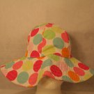 Gymboree Popsicle Party Child sz 5-7 Orange Blue Pink Yellow Polka Dot Sun Hat