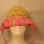 iplay Baby Girl Reversible UPF50 SunHat Pink Paisley Green daisy 6-18 Mo w/ties