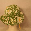 Janie & Jack Child Reversible Sun Hat Green daisy yellow polka dot w/adjust ties