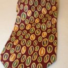Kenneth Gordon all silk hand painted in Italy neck tie burgundy green gold tan