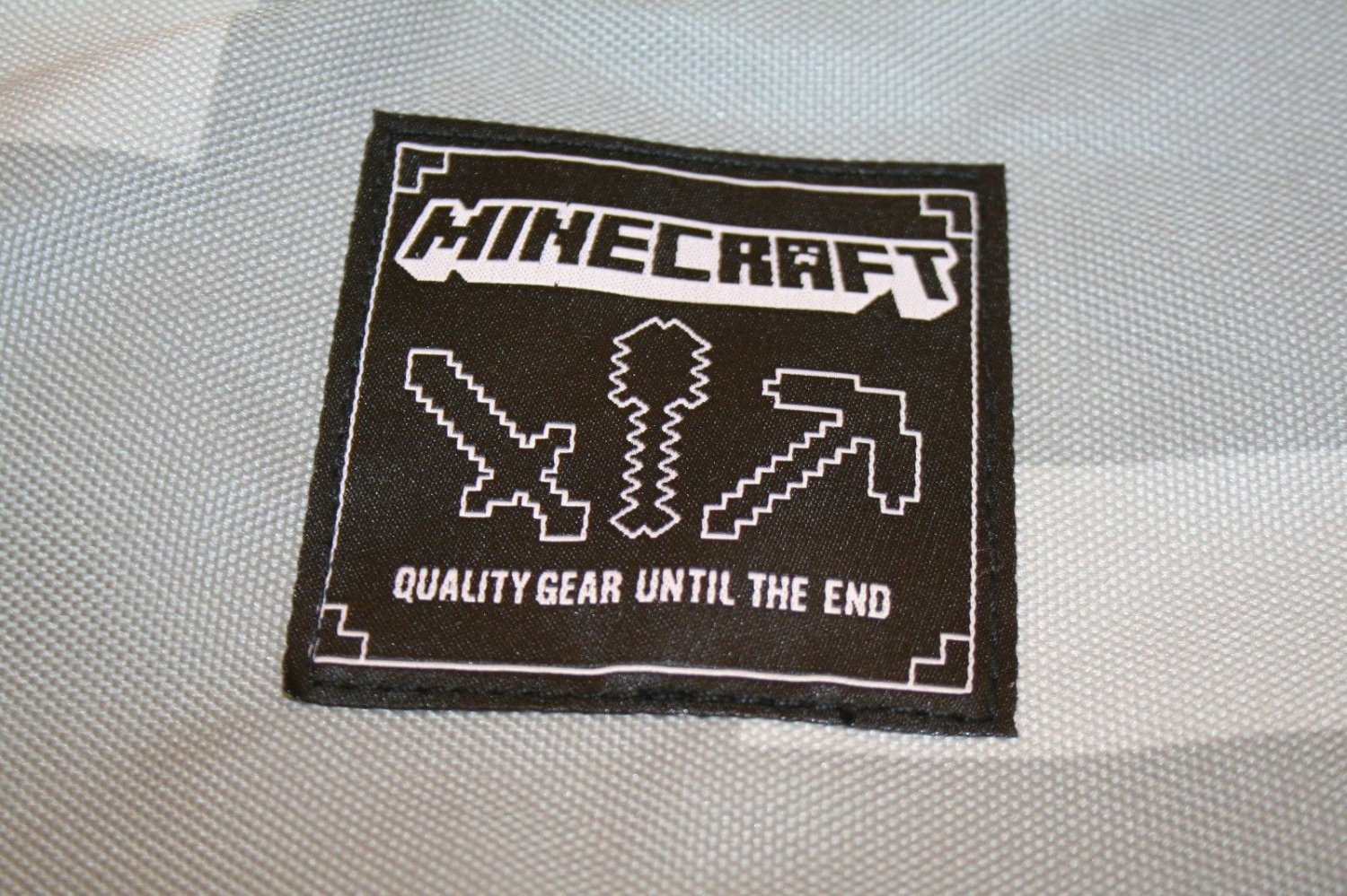 Minecraft LG miner School Backpack Gray Black Geometric Shapes w/computer sleeve