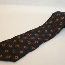 Campus all silk made in USA neck tie Navy Burgundy Green Patterned