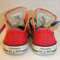 Converse All Star Canvas Low Red Men 6 1/2  Shoes Multi-color Rainbow laces