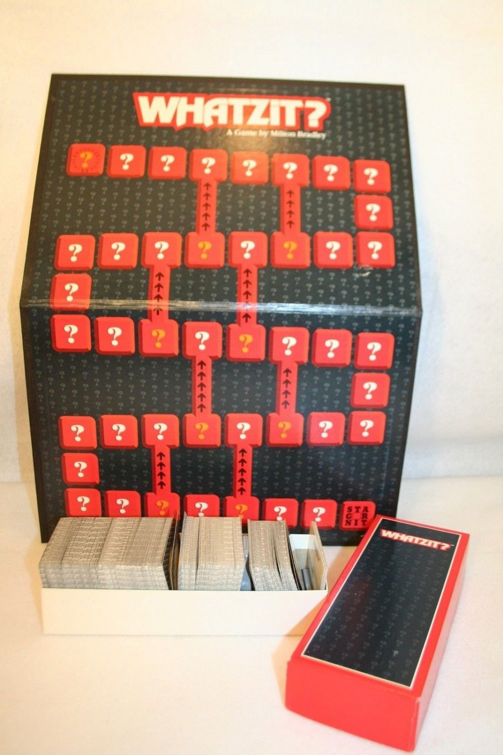 Whatzit Game Replacement Red Black Game Board & Cards Milton Bradley 1987 VTG