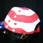 Red White Blue Stripes embroidered stars Flag Strapback July 4 BBQ Dad cap hat