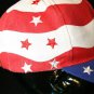 Red White Blue Stripes embroidered stars Flag Strapback July 4 BBQ Dad cap hat