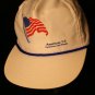 American T-S Equip & Supply Red White Blue Flag Snapback USA Dad Trucker Cap Hat