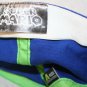 Super Mario Bros Luigi A-Flex Stretch Cap Hat Nintendo Blue Green Flat Brim Bill