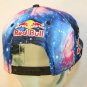 Red Bull paint splatter tie dye Blue Red embroidered logo blue snapback cap hat