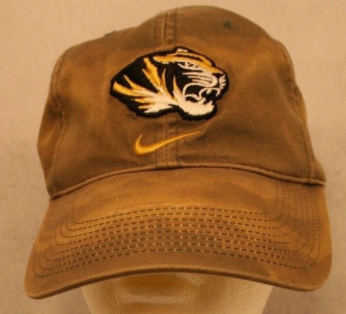 Mizzou TIGERS Univ-MO Nike embroidered logo strapback faded Brown Ombre cap hat