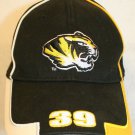Mizzou TIGERS Univ-MO #39 THE GAME Embroidered logo black white gold hat cap