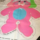 1986 Vtg Prize Popple Pillow Fabric Panel Pink Pouch #6749 Instructions Complete