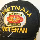 Vietnam Veteran 1959 Embroidered Patch Letters Adjust Black Dad Trucker Cap Hat