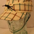Stormy Kromer Mercantile Original Off-white teal maroon plaid Wool 6 7/8 cap USA